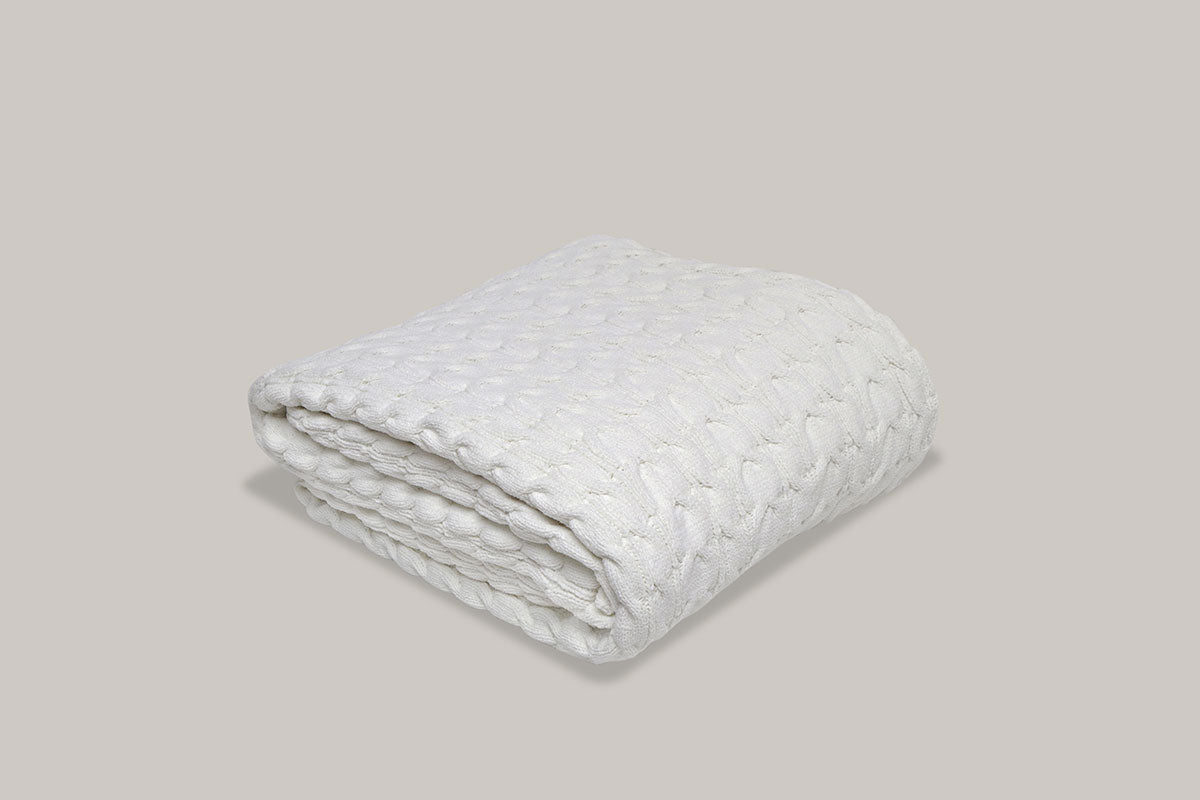 Bubble Cable Knit Throw